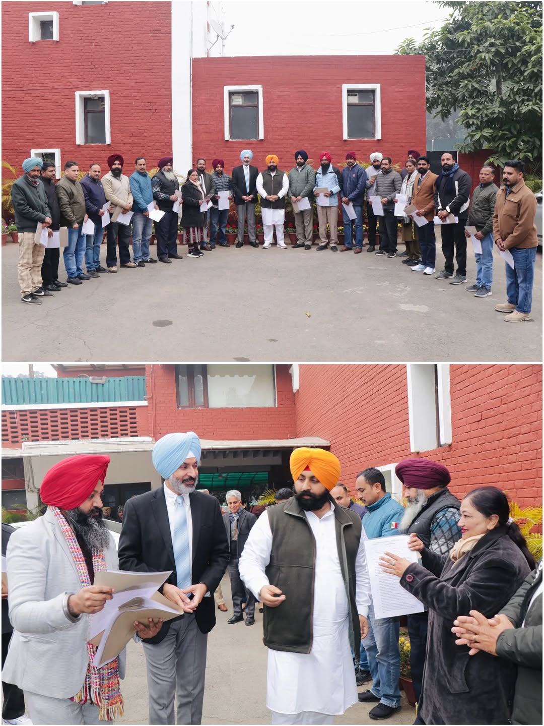 21 ਕਰਮਚਾਰੀਆਂ ਦੇ ਸੁਪਨੇ ਅੱਜ ਹਕੀਕਤ ਬਣੇ।

ਪੰਜਾਬ ਸਕੂਲ ਸਿੱਖਿਆ ਬੋਰਡ ਦੇ ਕਰਮਚਾਰੀਆਂ ਨੂੰ ਮਾਨਯੋਗ ਸਿੱਖਿਆ ਮੰਤਰੀ ਪੰਜਾਬ ਸ੍ਰੀ ਹਰਜੋਤ ਸਿੰਘ ਬੈਂਸ ਜੀ ਵੱਲੋਂ ਰੇਗੂਲਰਾਈਜ਼ੇਸ਼ਨ ਸਰਟੀਫਿਕੇਟ ਭੇਟ ਕਰਕੇ ਉਨ੍ਹਾਂ ਦੇ ਸੁਨਹਿਰੇ ਭਵਿੱਖ ਵੱਲ ਮਜ਼ਬੂਤ ਕਦਮ।
ਇਸ ਮੌਕੇ ਡਾ. ਅਮਰਪਾਲ ਸਿੰਘ ਜੀ, ਚੇਅਰਮੈਨ, ਪੰਜਾਬ ਸਕੂਲ ਸਿੱਖਿਆ ਬੋਰਡ ਵੀ ਹਾਜ਼ਰ ਰਹੇ।

The dreams of 21 employees turned into reality today.
Employees of the Punjab School Education Board were presented with regularization certificates by the Hon’ble Education Minister of Punjab, Shri Harjot Singh Bains, marking a strong step towards their secure and prosperous future.
On this occasion, Dr. Amarpal Singh, Chairman, Punjab School Education Board, was also present.